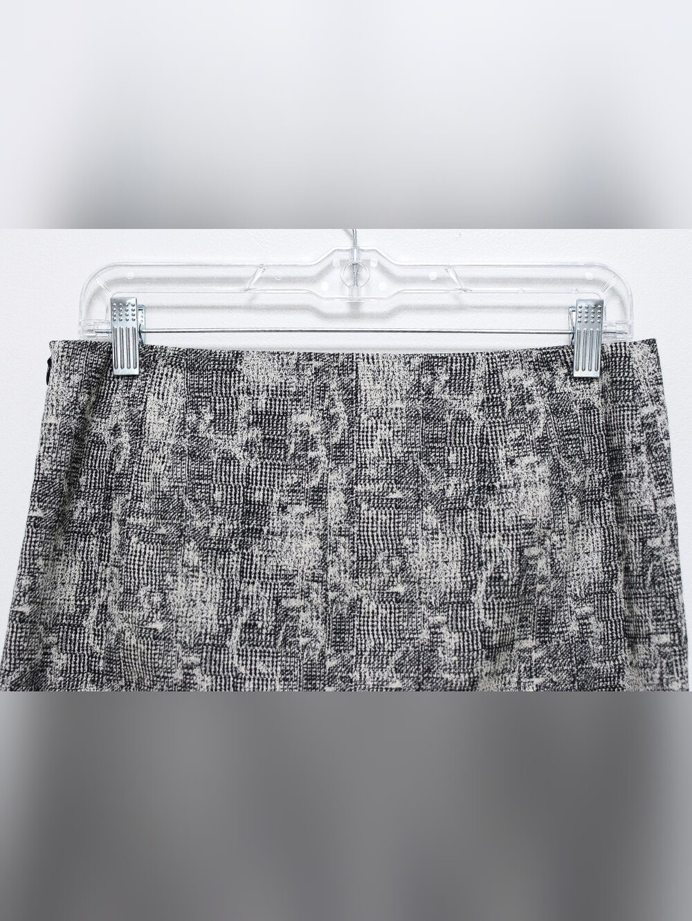 MM Lafleur Noho Pencil Skirt Crackle Black Ivory Knee Length Sz 4 Office Capsule - Picture 7 of 10